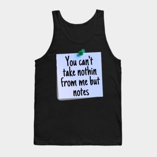 Blue Sticky Note Tank Top